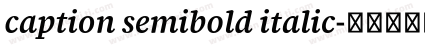 caption semibold italic字体转换
